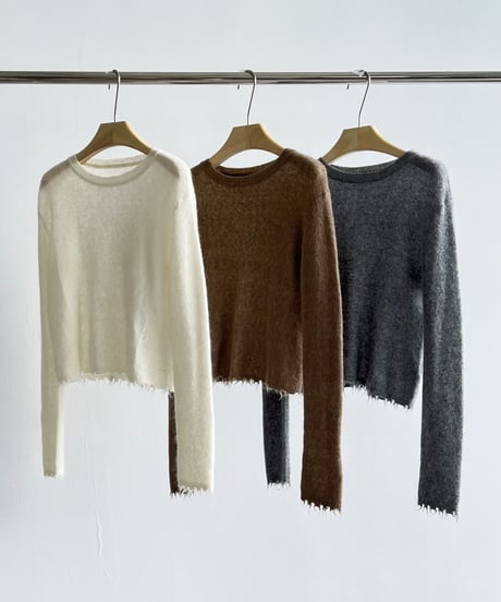 【FINE】edge mohair knit/3color