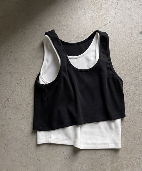 bicolor layered tank top
