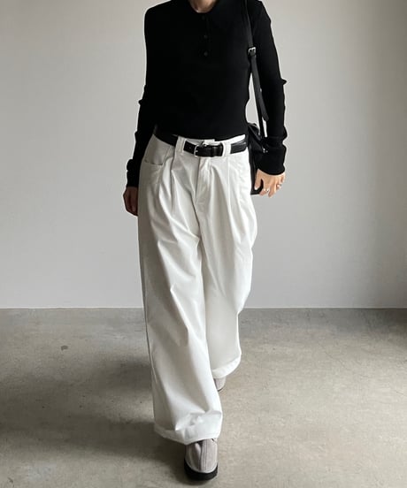 wide chino slacks/3size/3color