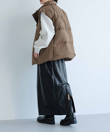 middle down vest/3color