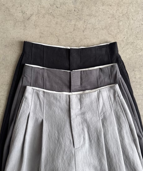 two tuck tencel wide slacks/2size/3color