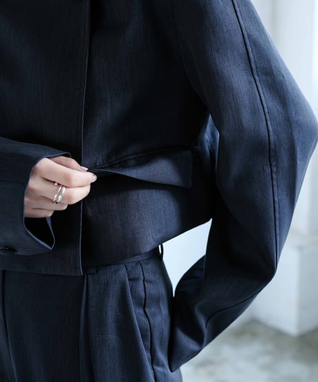 collarless jacket set up/3color/2size