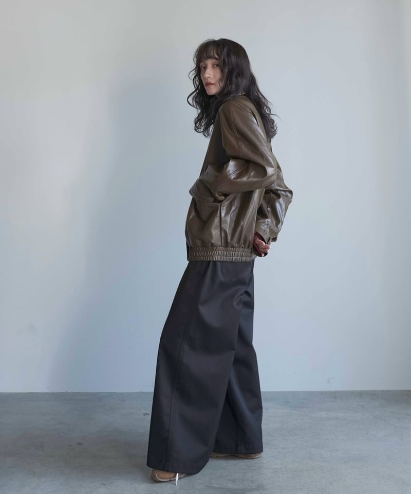 synthetic leather blouson/2color | F A S H I R U