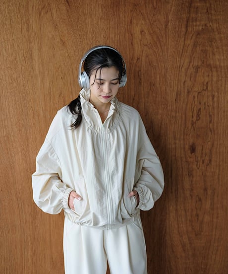 gather stand collar track jacket / 2color