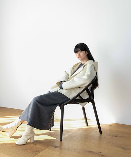 switch sleeve rib knit OP/2color