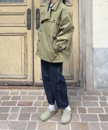 stand collar coverall/3color