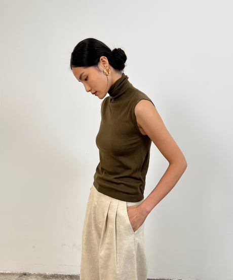 【FINE】wool sleeveless knit tank / 4color