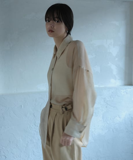 soft sheer blouse/2color