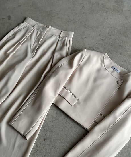 collarless jacket set up/3color/2size