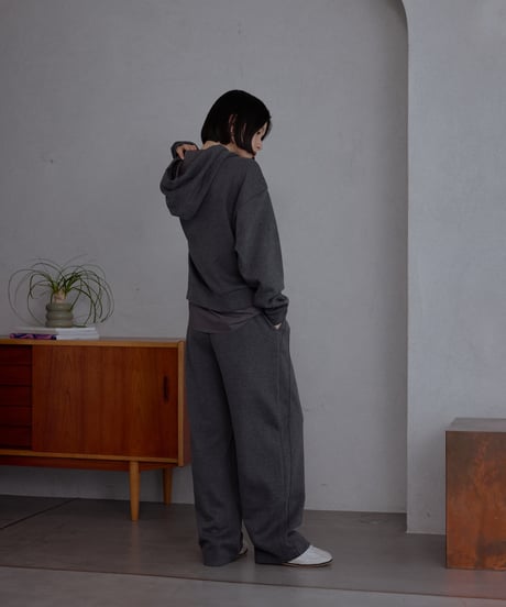 layered hem hoodie top（セットアップ対応）