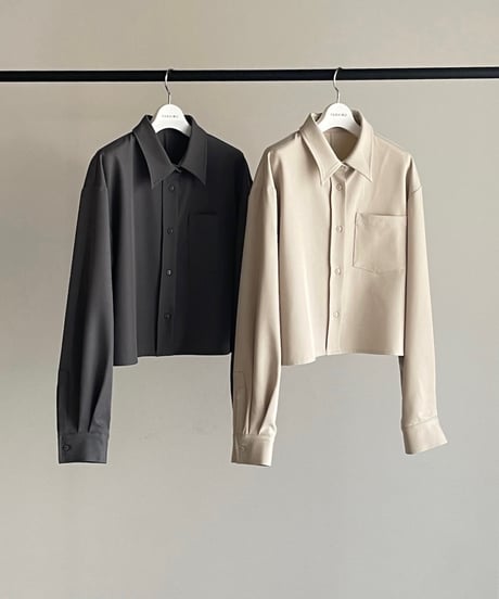 cropped drape shirts（セットアップ対応)/2color