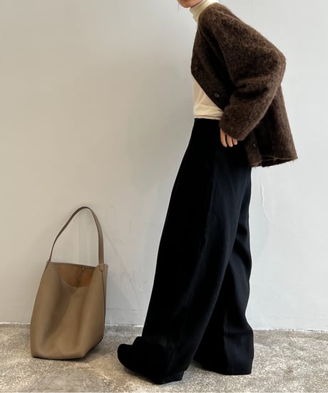【FINE】layered waist wool pants/3color/2size