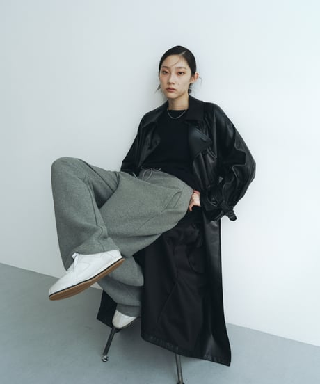 【FINE】synthetic leather trench coat＜送料無料＞
