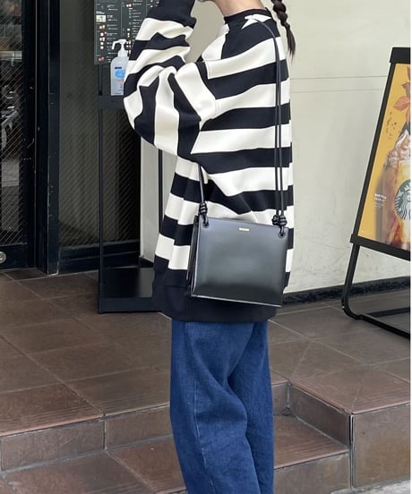 wide border pullover/2color