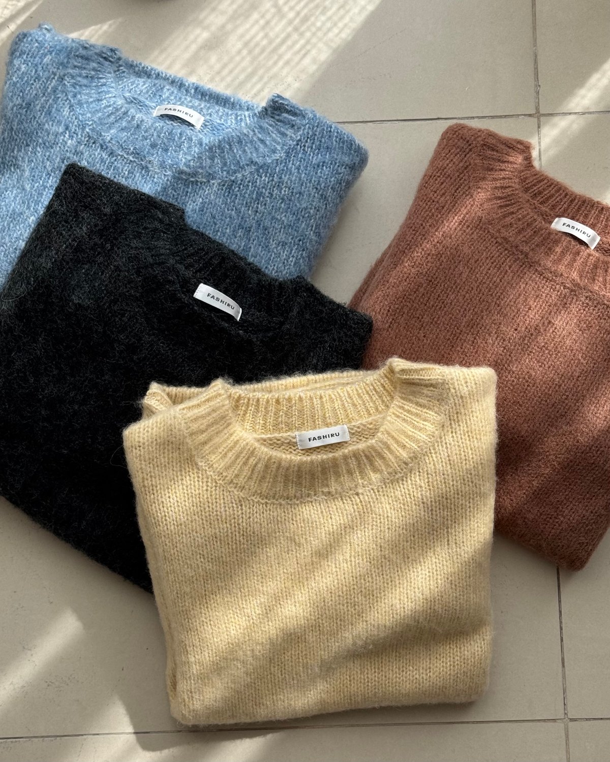 mohair blend mixed color knit/4color | F A S H
