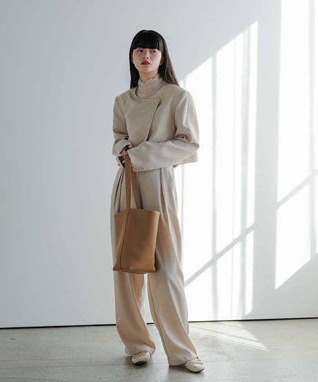 collarless jacket set up/3color/2size