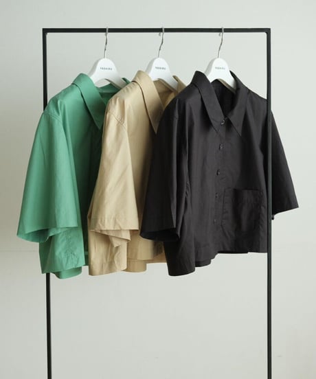 cropped square shirt/3color