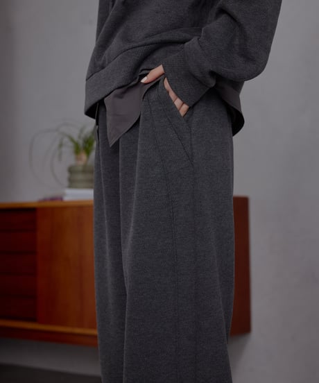 piped cocoon sweat pants/2color/3size（セットアップ対応）