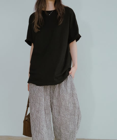 linen-like easy tee/4color