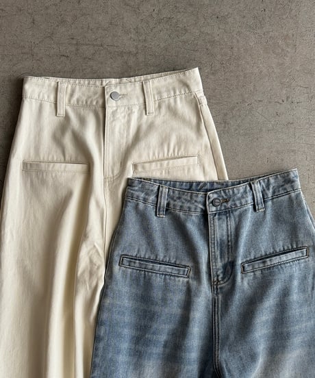 【NEW COLOR】loose denim pants/2size