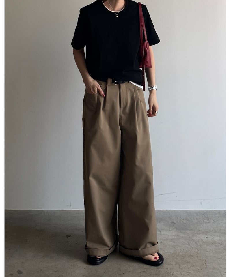 wide chino slacks/3size/3color | F A S H I R U wide chino slacks/3size/3color | F A S H I R U