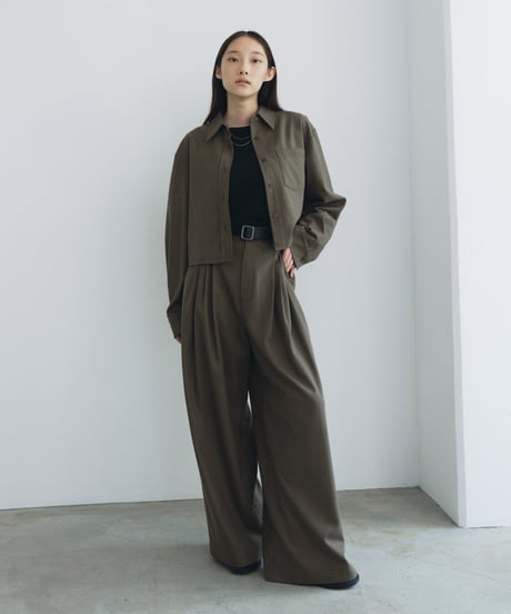 【FINE】uneven hem shirt jk（setup対応）/2color