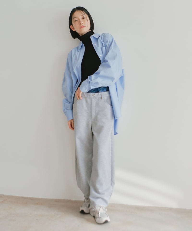 関税・送料込み【HERNO】テクニカルファブリックオーバーシャツ oversized blue shirt | F A S H I R U