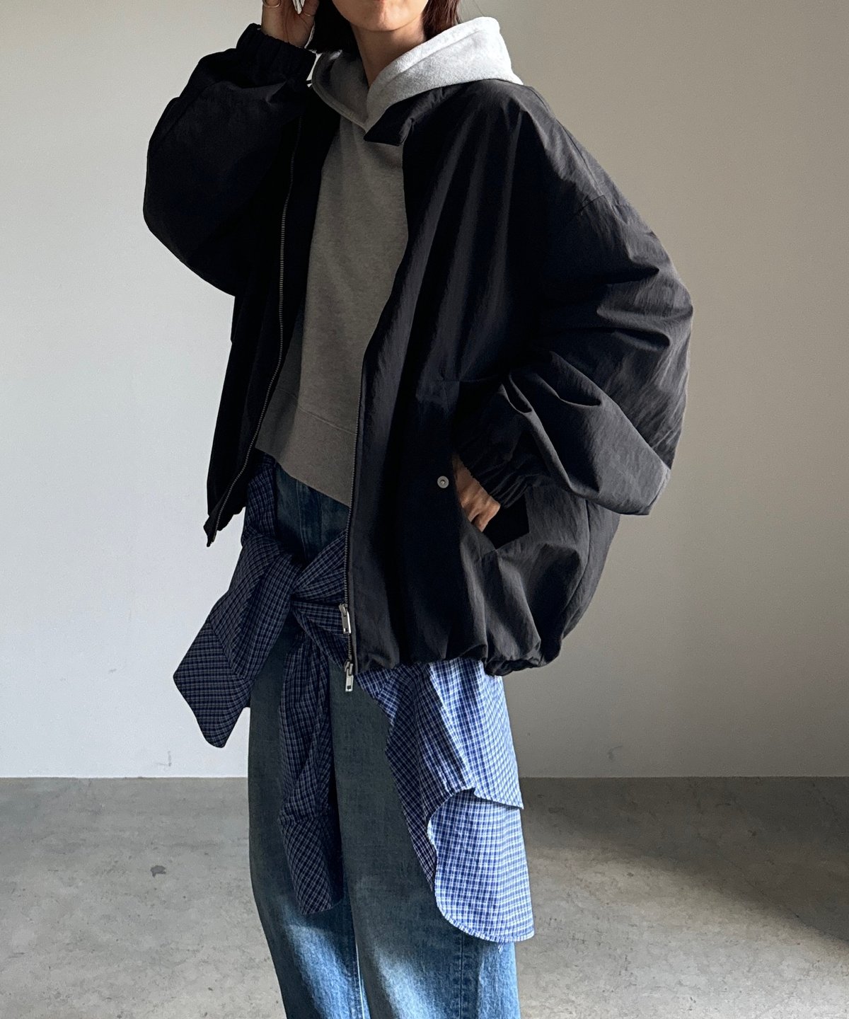 予約】cotton stand collar blouson/2color | F A S