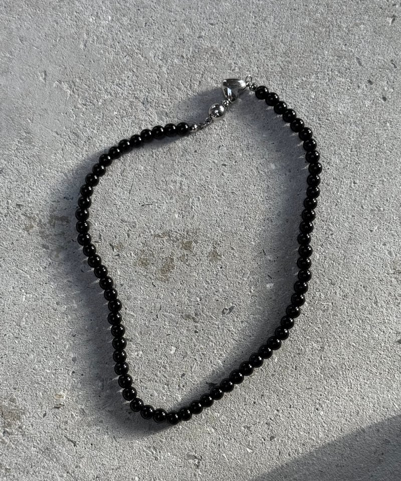black pearl beads necklace | F A S H I R U