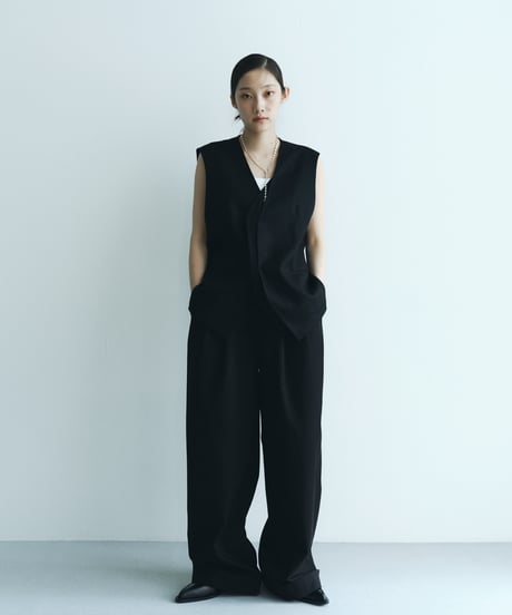 【FINE】tencel front layered vest