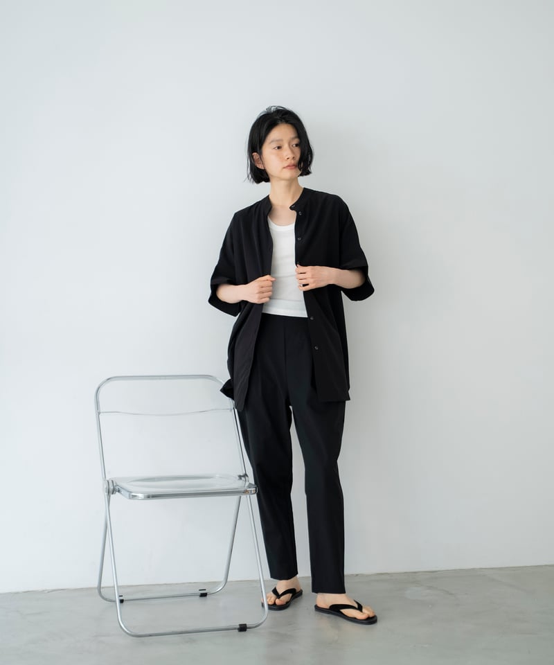 band collar shirt （UV/feeling cold/waterproof）