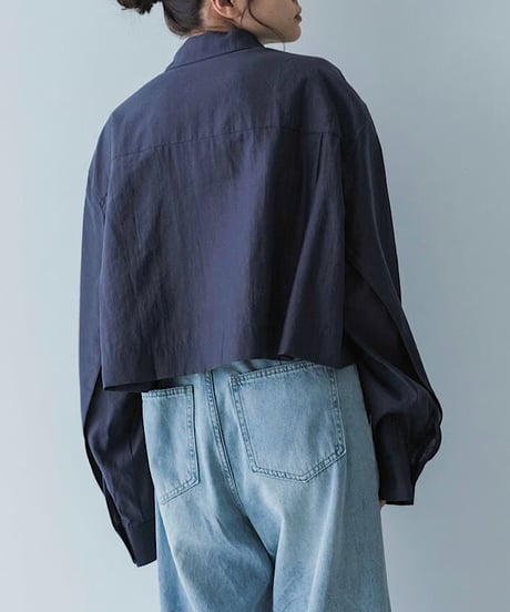 cropped over shirt / 3color