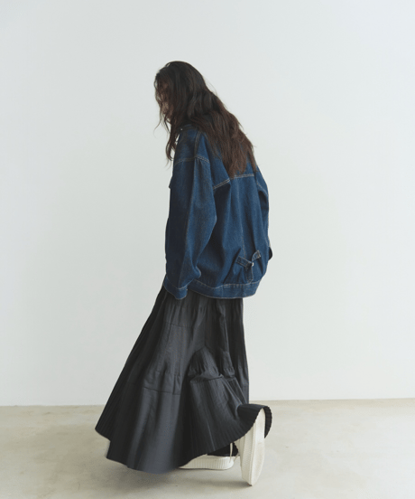 taffeta pleated skirt