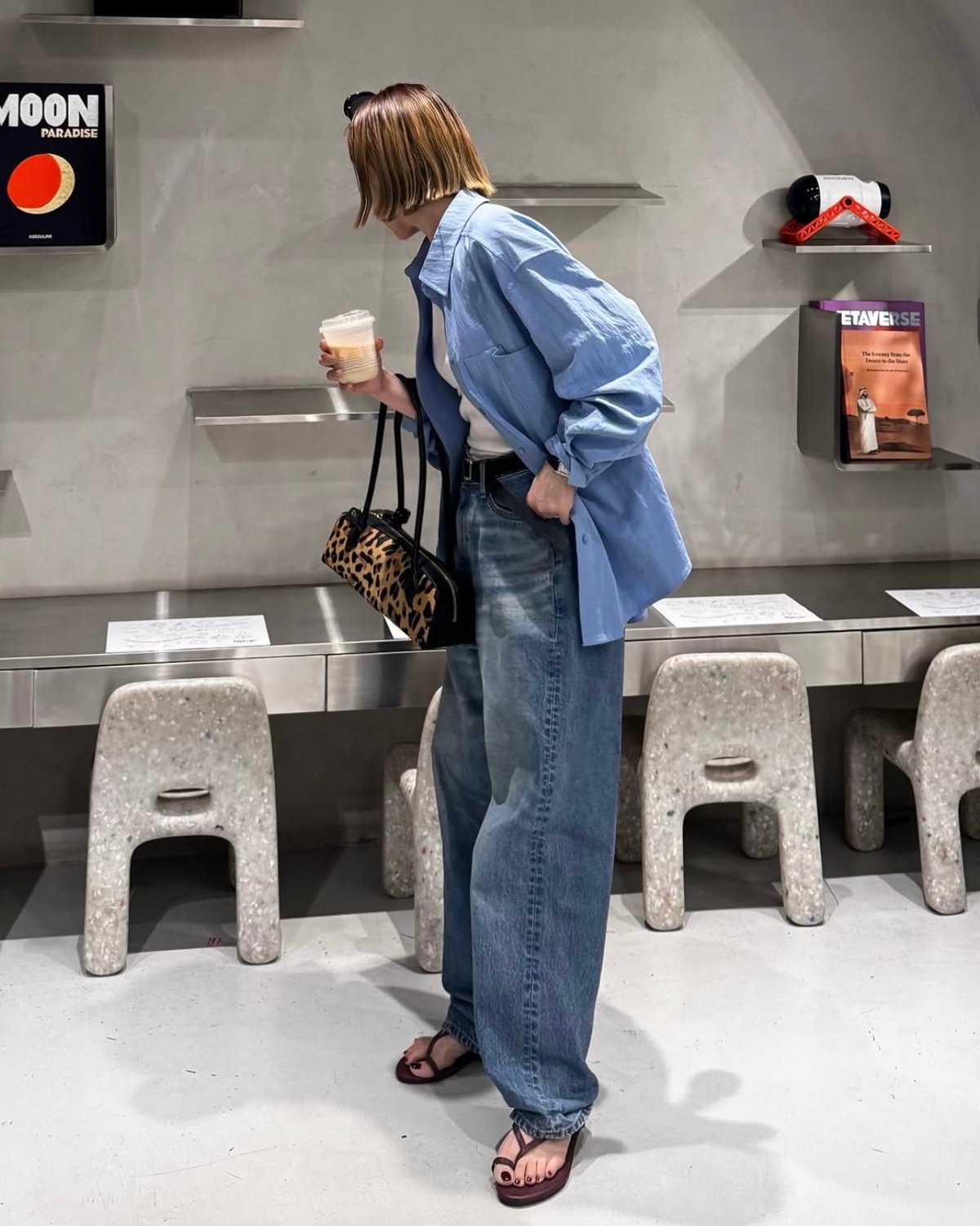 FASHIRU × SOMETHING］baggy fit Jeans(Japan made