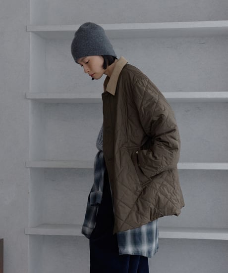 【Set A】quilted corduroy collar jacket/2color