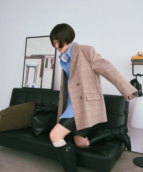 check suit jacket/2color