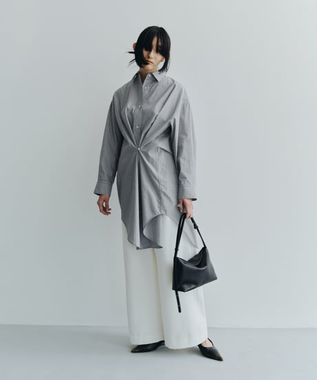 【FINE】center twist gather shirt OP