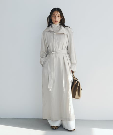 【FINE】stand collar long OP/2color