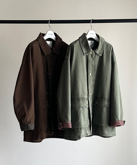 check cuff field jacket/2color