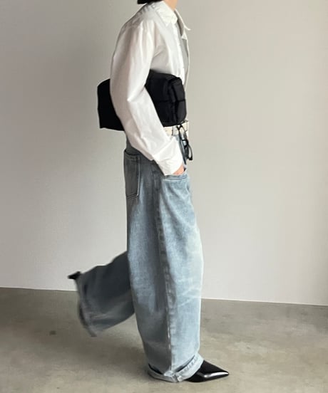 loose denim pants/2size
