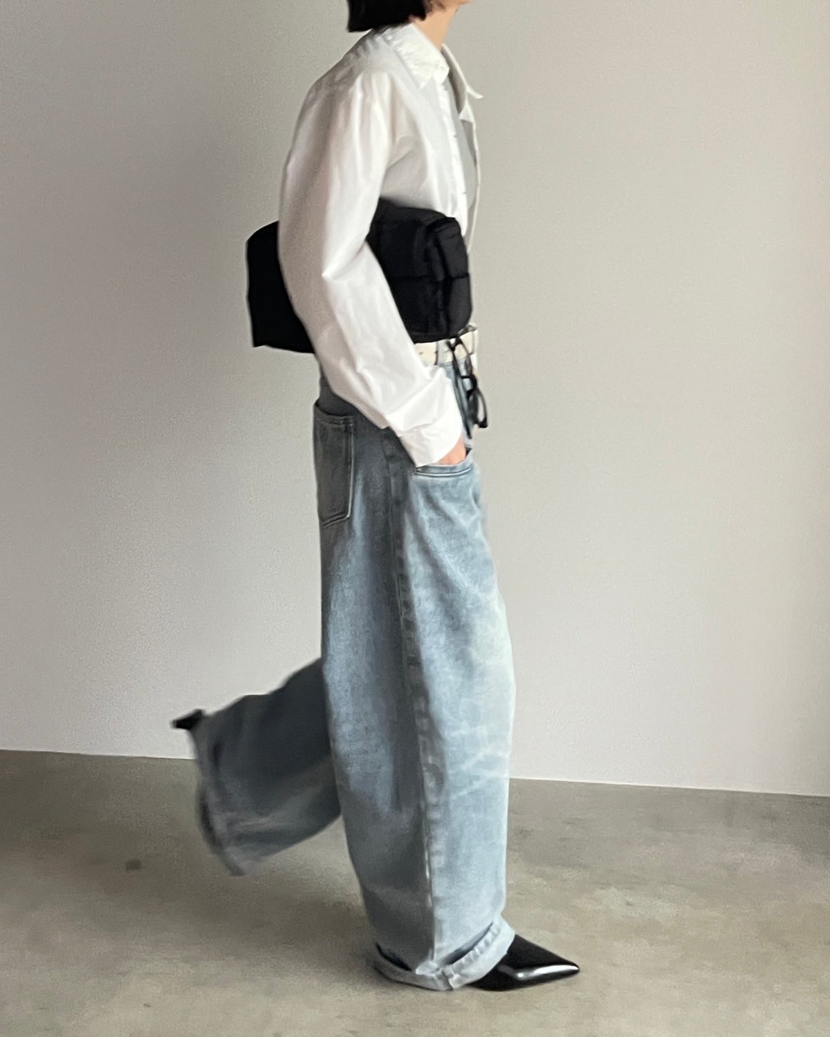 サイズ合わず美品　FASHIRU ジーンズサイズ2 loose denim pants/2size | F A S H I R U