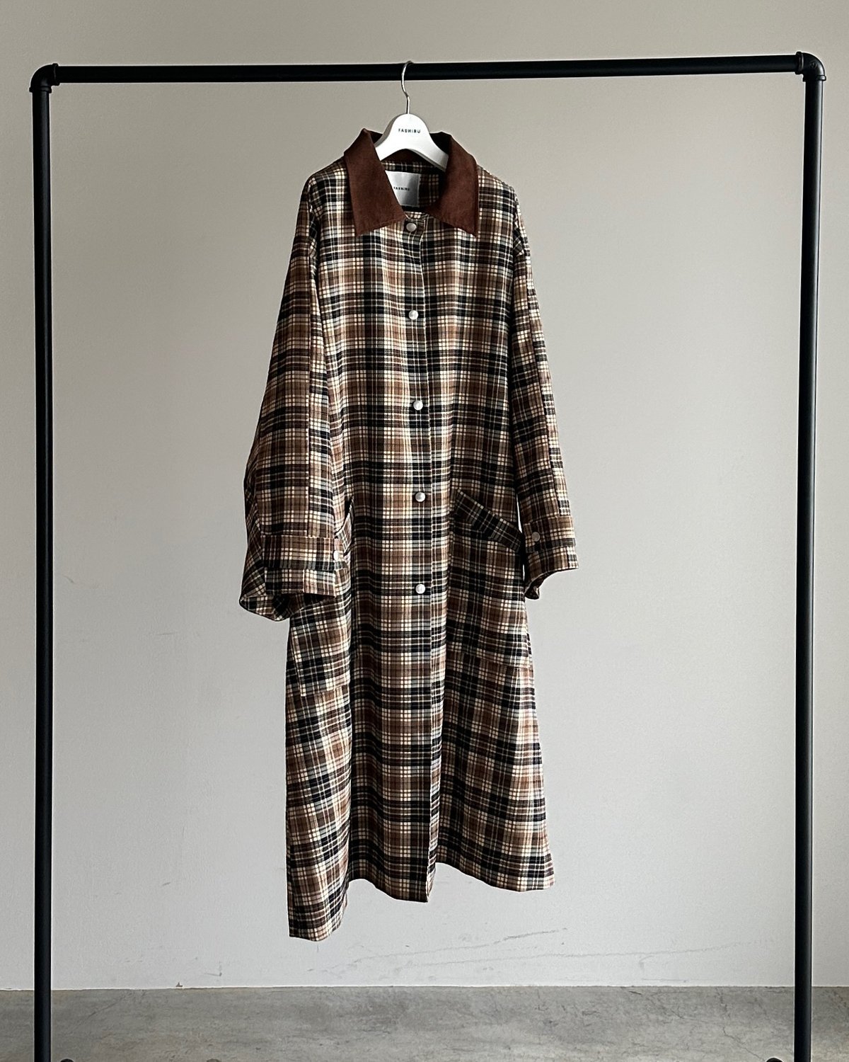 check soutien collar coat | F A S H I R U
