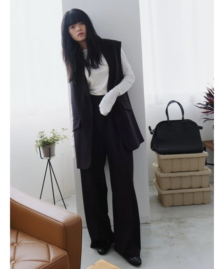 long minimal gilet / 2color（セットアップ対応）