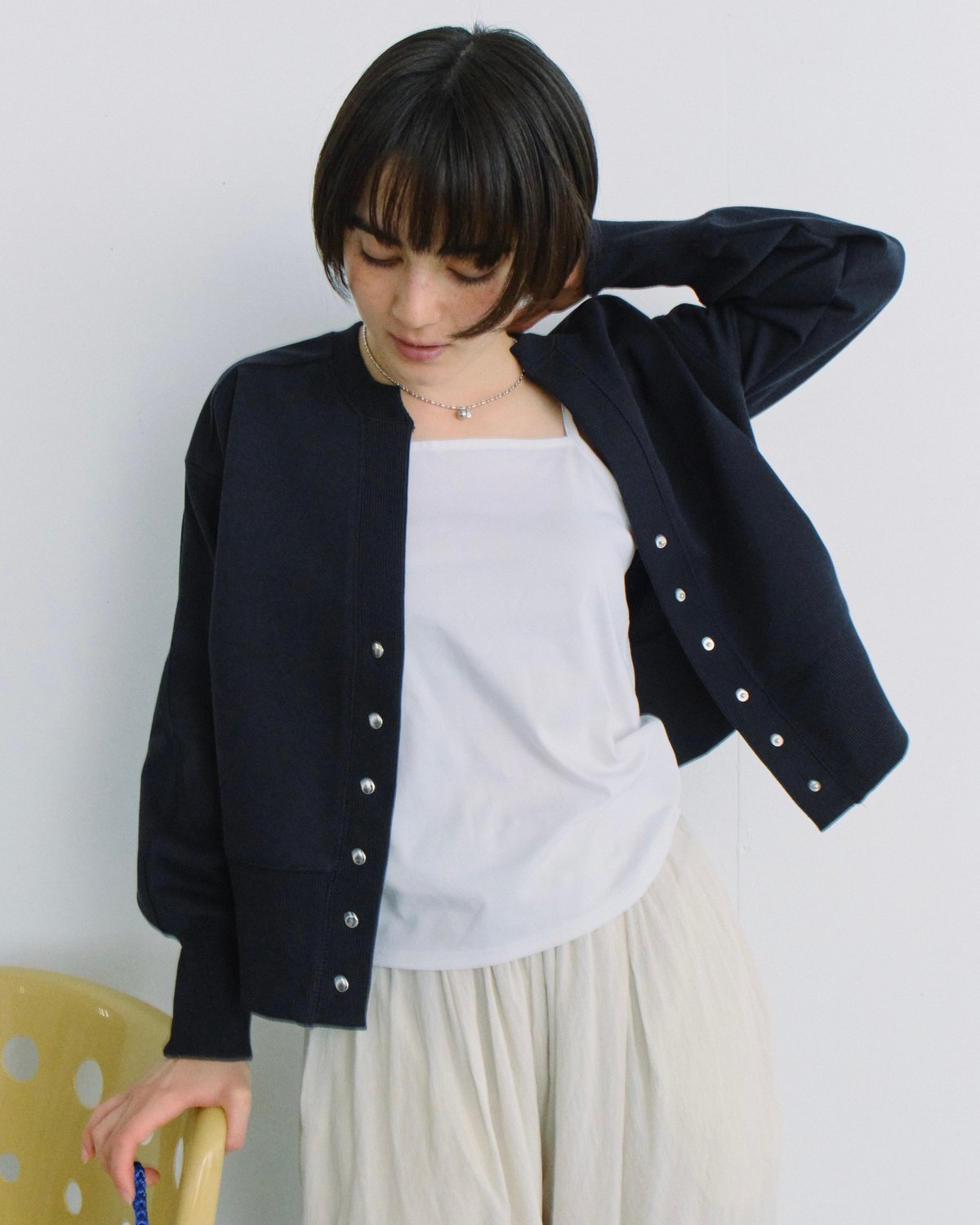 FASHIRU ロング　カーディガン　セットアップ v neck casual cardigan / 2color | F A S H I R U
