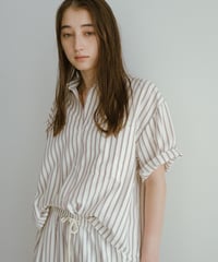 【setup対応】soft stripe short sleeve shirt / soft stripe easy pants /2color