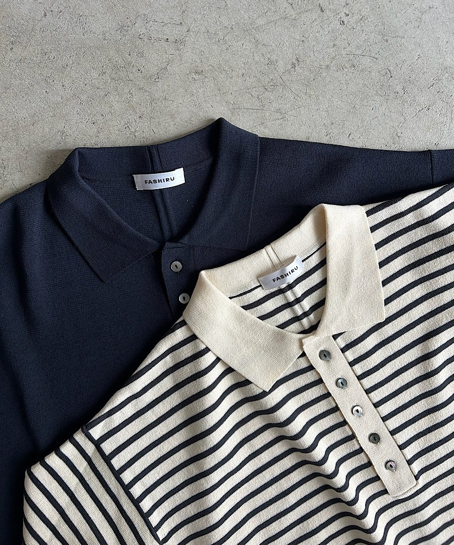 トップス fashiru wool blend polo knit sweater big polo knit / 2color | F A S H I R U