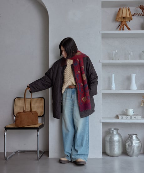 【Set A】quilted corduroy collar jacket/2color