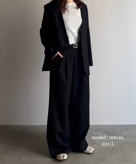 【FINE】roll up wide slacks