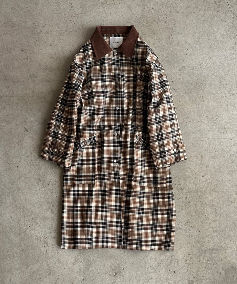 check soutien collar coat | F A S H I R U