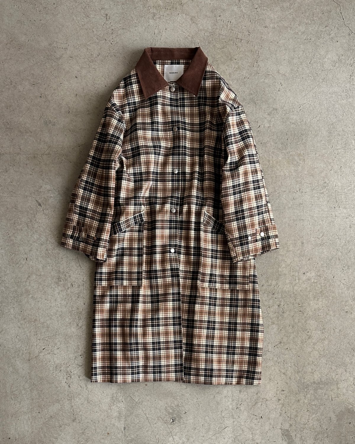check soutien collar coat | F A S H I R U